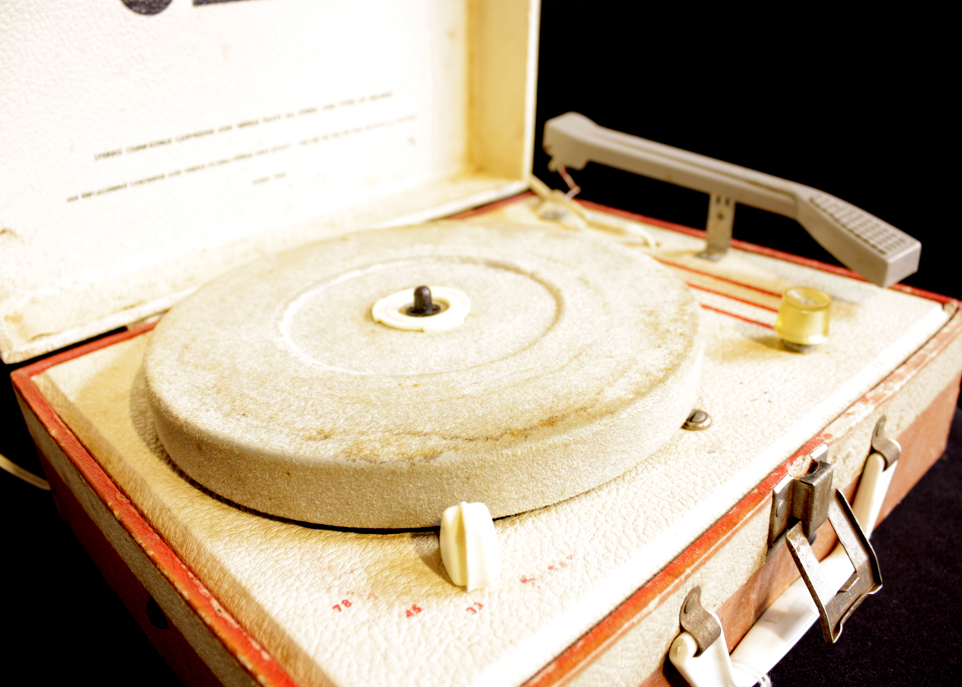 Circa 1960s Sears Silvertone Phonograph Record Player