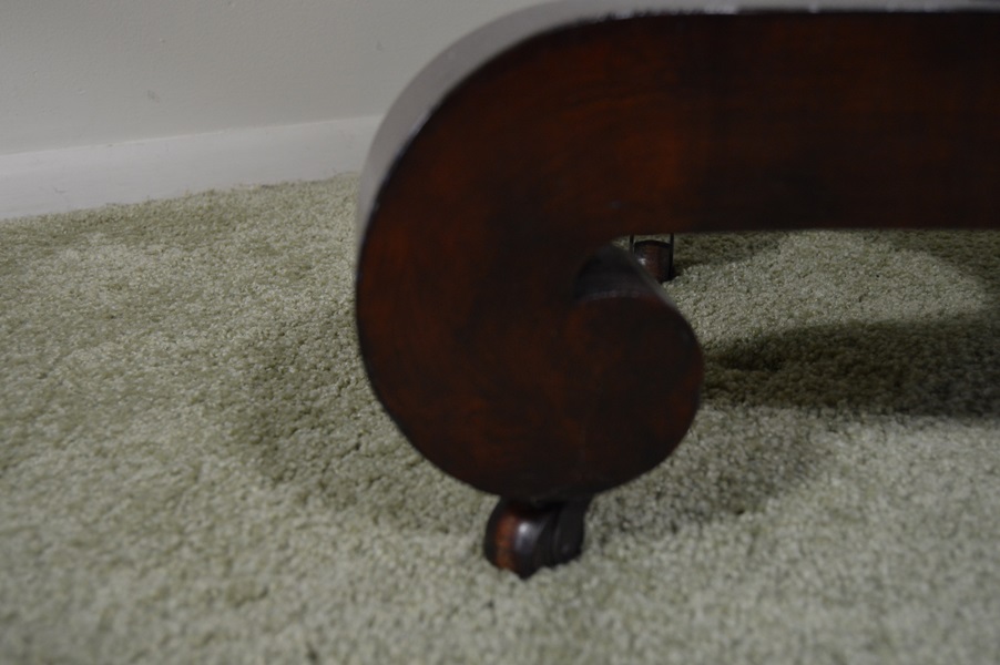 Empire Style Flame Mahogany Turn Top Card Table