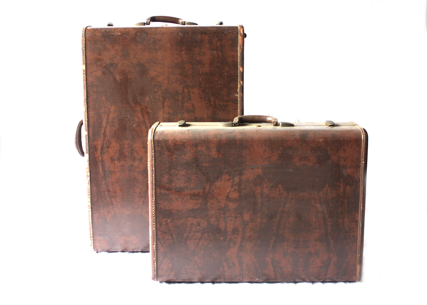 Pair of 1940s Samsonite Luggage Pieces
