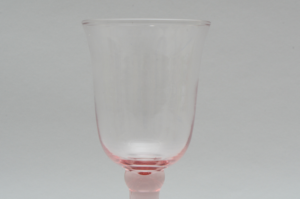 Assortment of Pink Pressed Glass Stemware