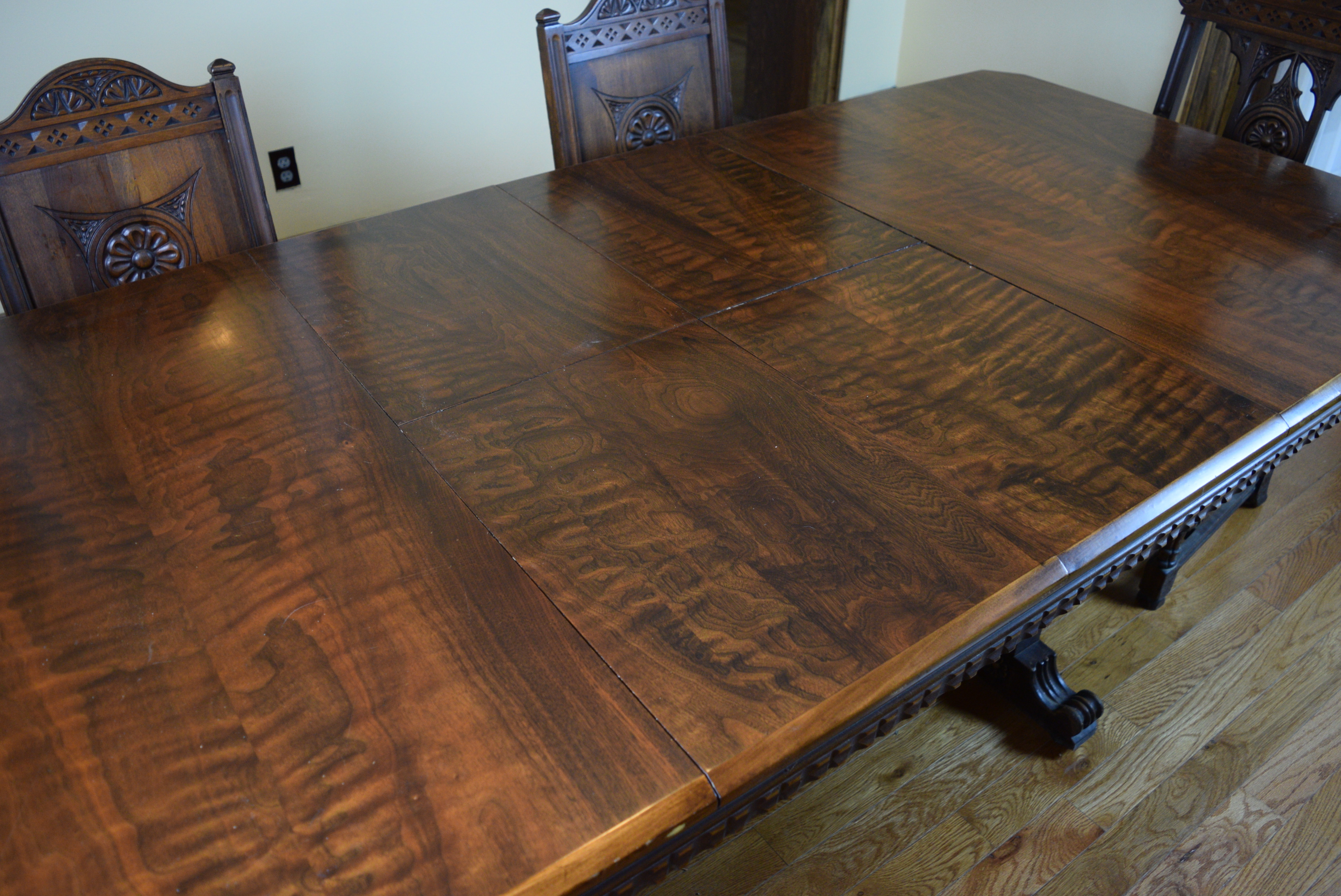 Gothic Revival Dining Table and Chairs