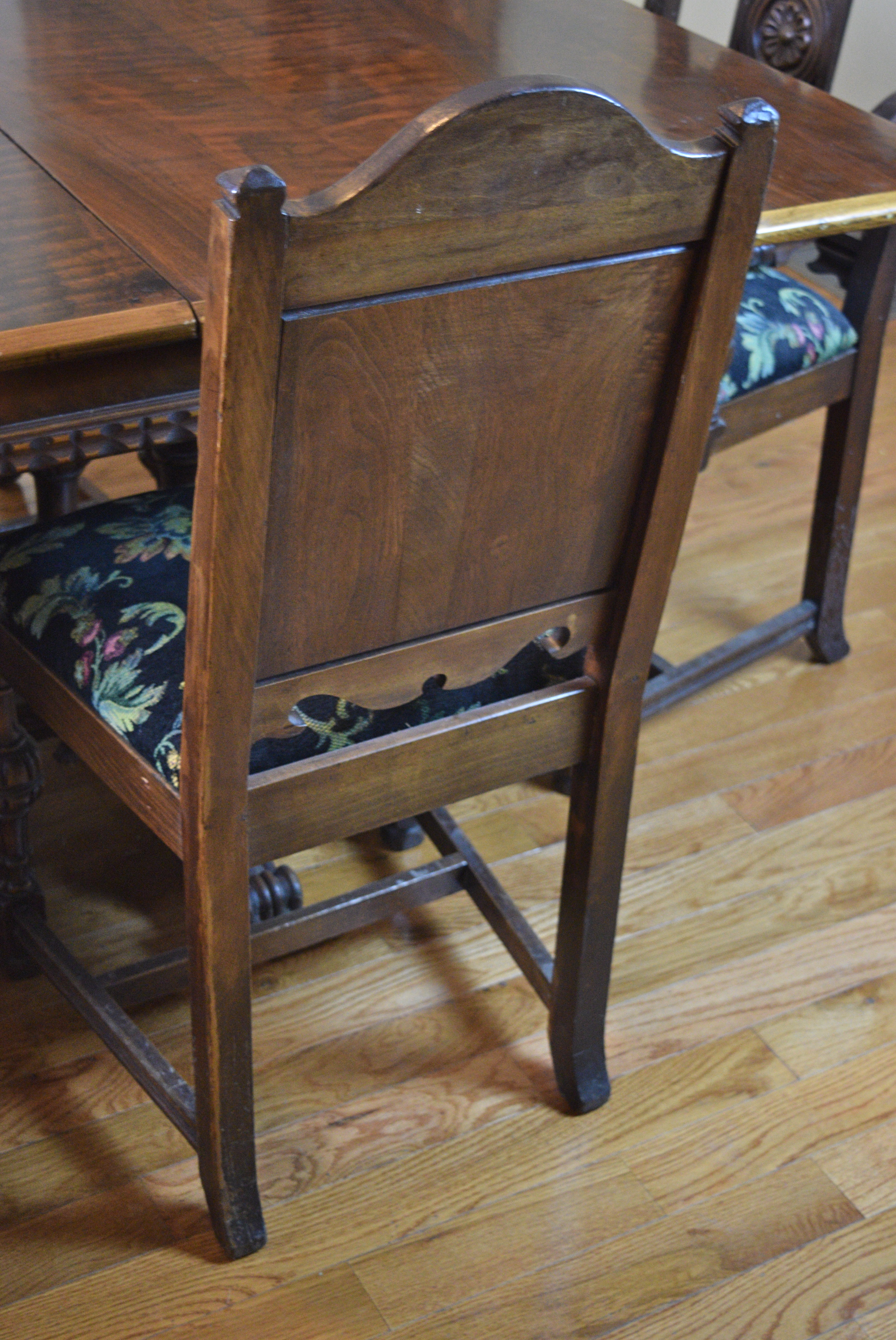 Gothic Revival Dining Table and Chairs