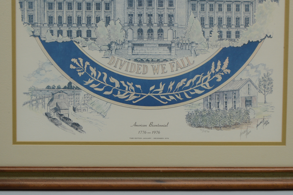 Signed Howard Fain "American Bicentennial" Limited Edition Print