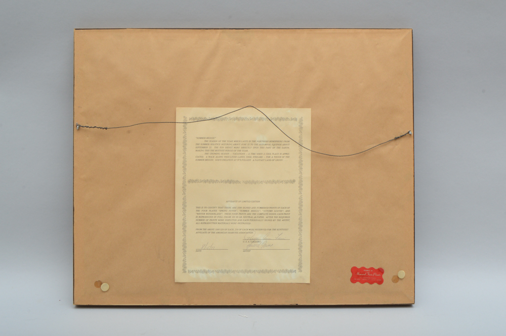 Signed Howard Fain Four Seasons Prints