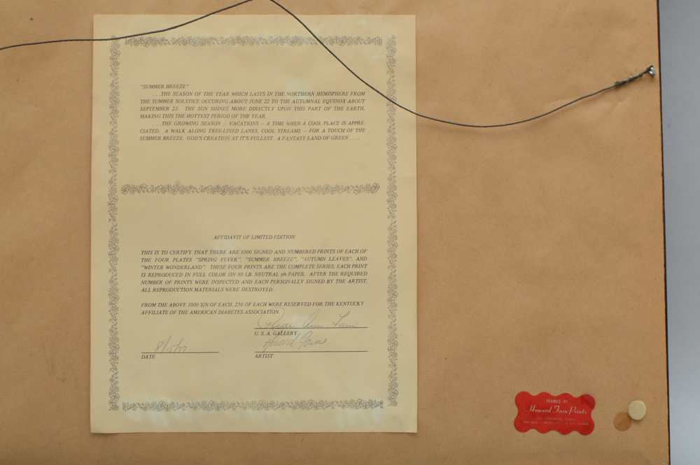 Signed Howard Fain Four Seasons Prints