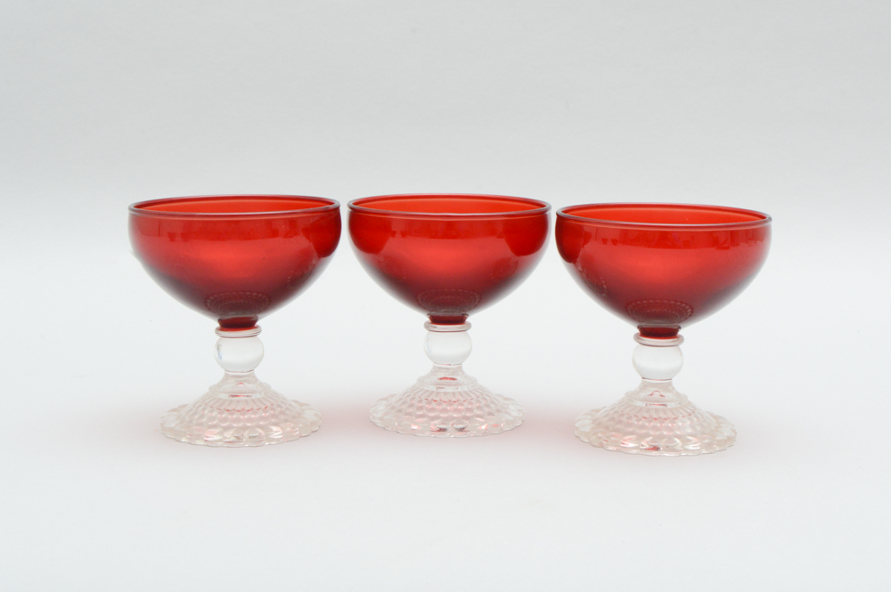 Assortment of Red Glassware