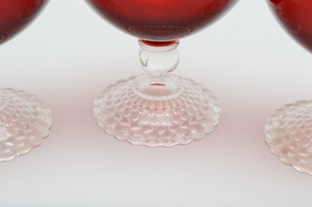 Assortment of Red Glassware