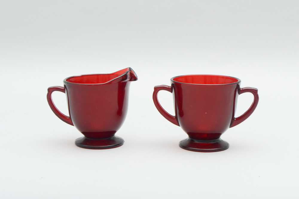 Assortment of Red Glassware