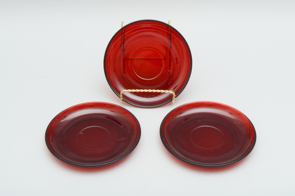 Assortment of Red Glassware