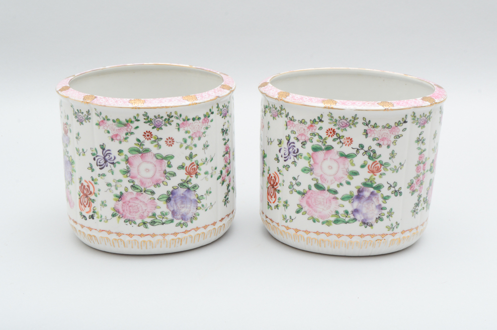 Pink Floral Ceramic Planters