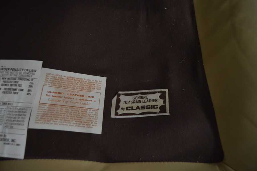 Vintage Mid-20th Century Leather Sectional Sofa