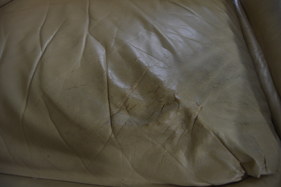 Vintage Mid-20th Century Leather Sectional Sofa