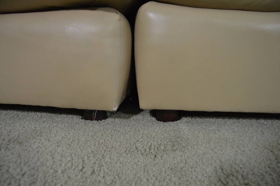 Vintage Mid-20th Century Leather Sectional Sofa