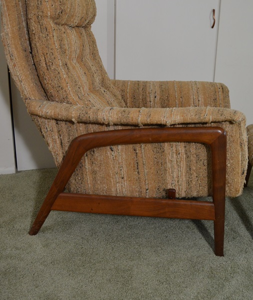 Folke Ohlsson for Dux of Sweden Lounge Chair With Ottoman