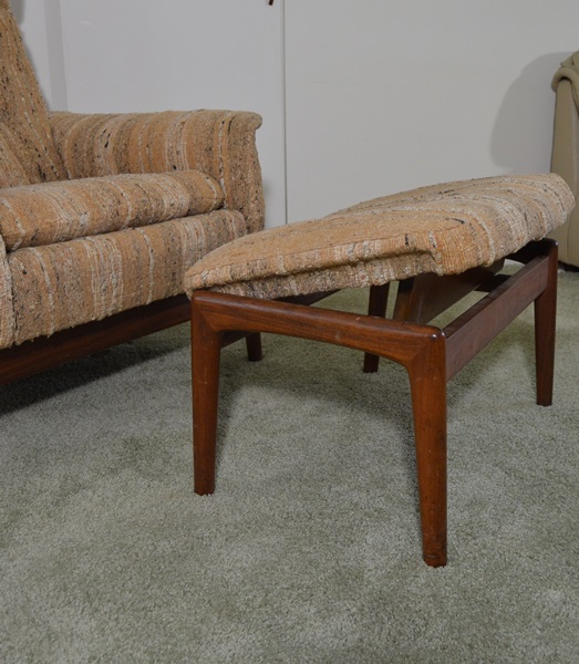 Folke Ohlsson for Dux of Sweden Lounge Chair With Ottoman