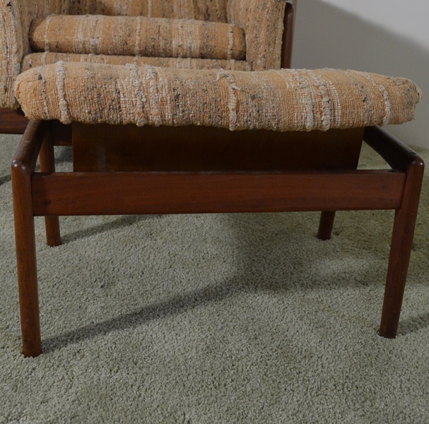 Folke Ohlsson for Dux of Sweden Lounge Chair With Ottoman