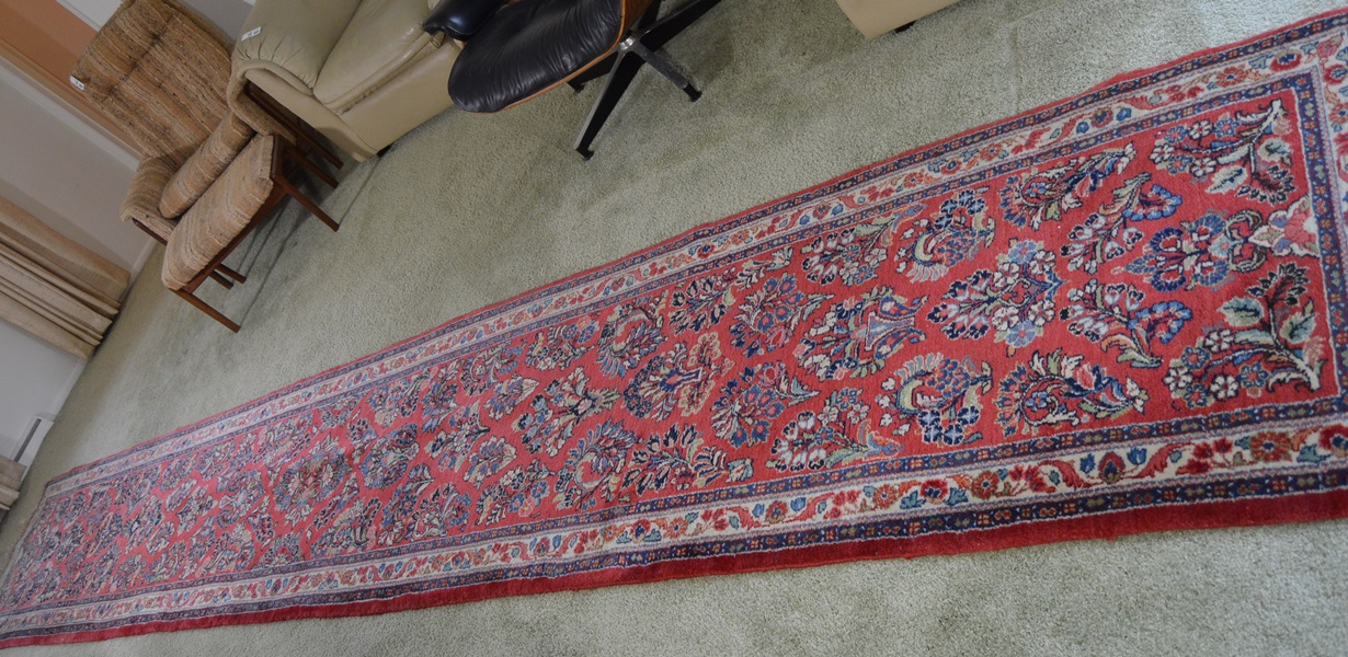 Persian Hand-Knotted Wool Runner