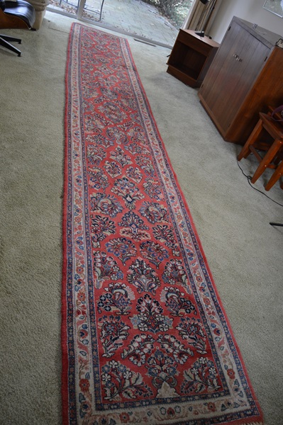 Persian Hand-Knotted Wool Runner
