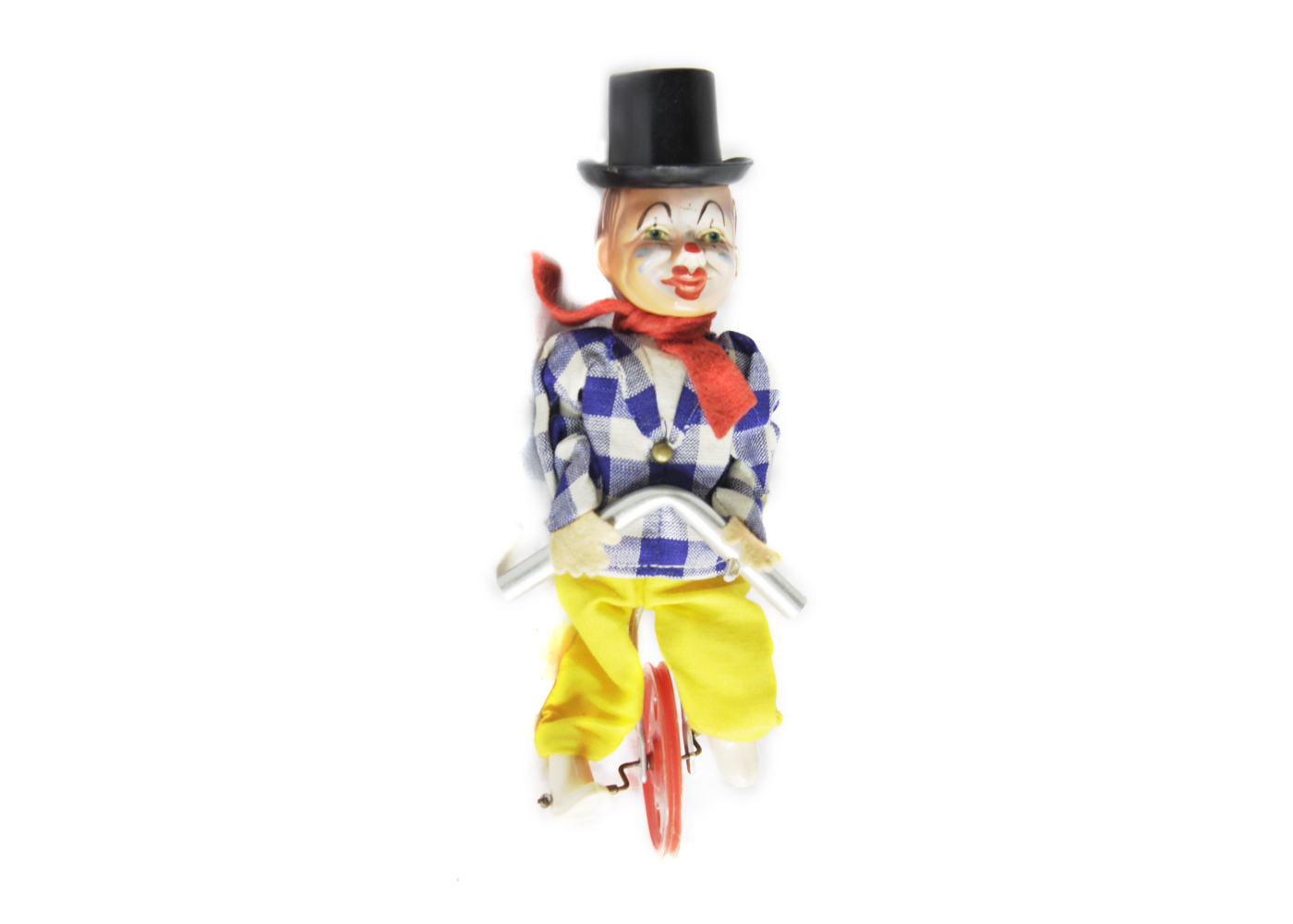 Circa 1950s West German Circus Clown on Unicycle