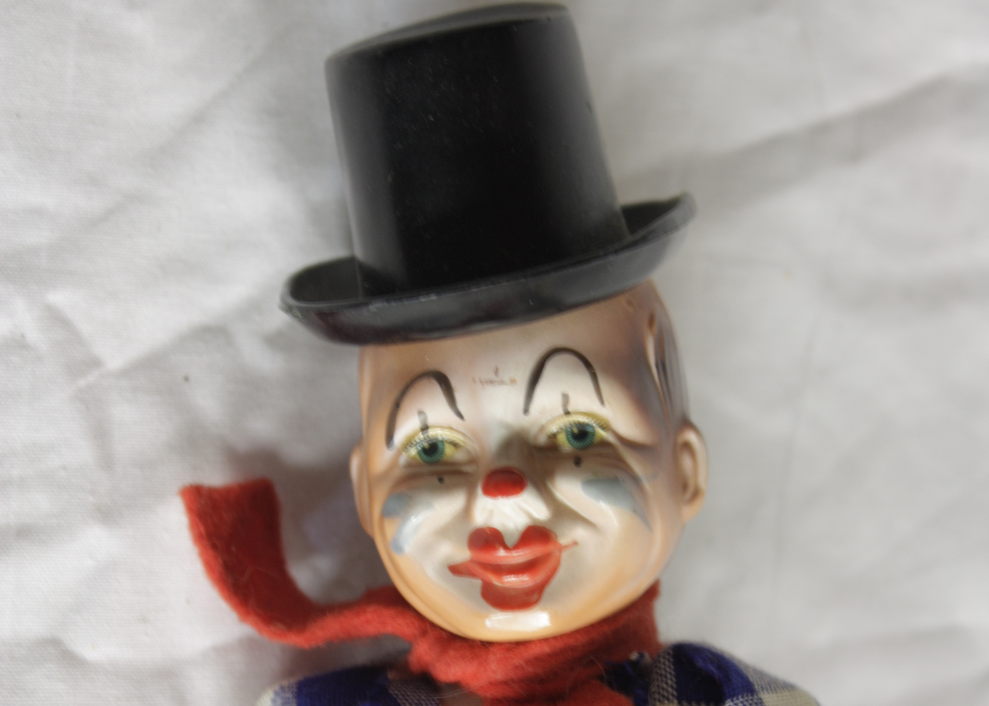 Circa 1950s West German Circus Clown on Unicycle