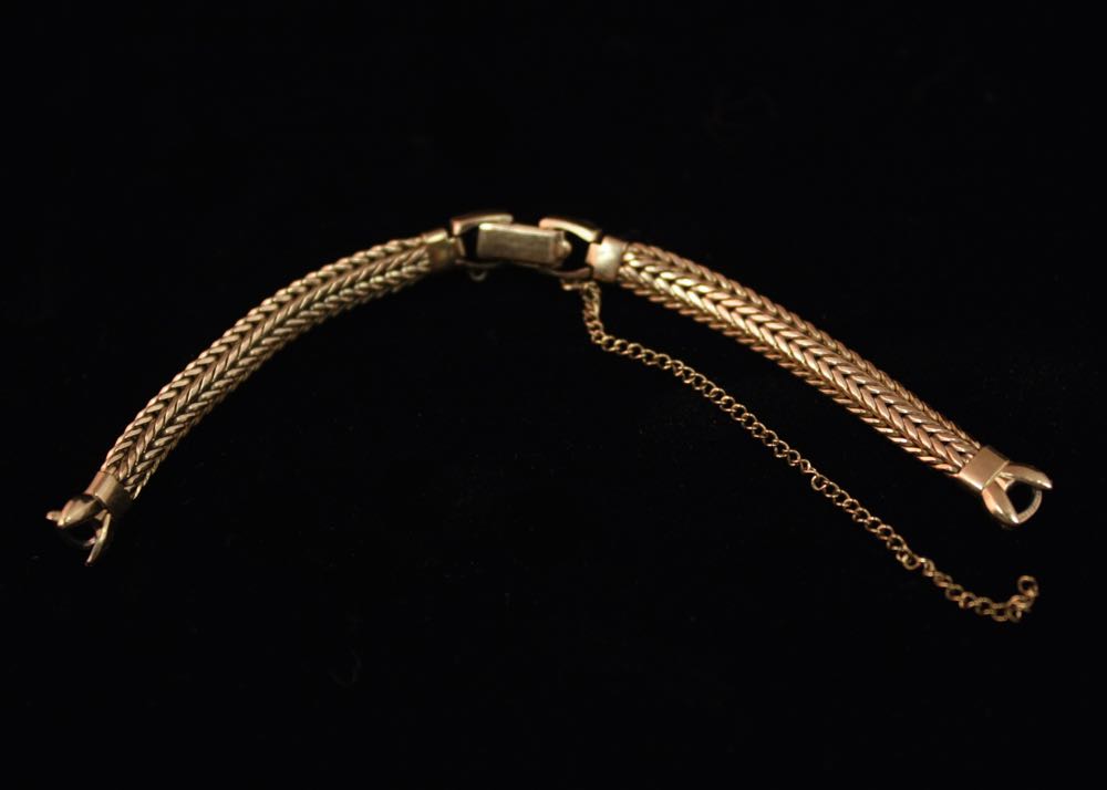 Vintage Bulova 14K Gold and Diamond Women's Watch