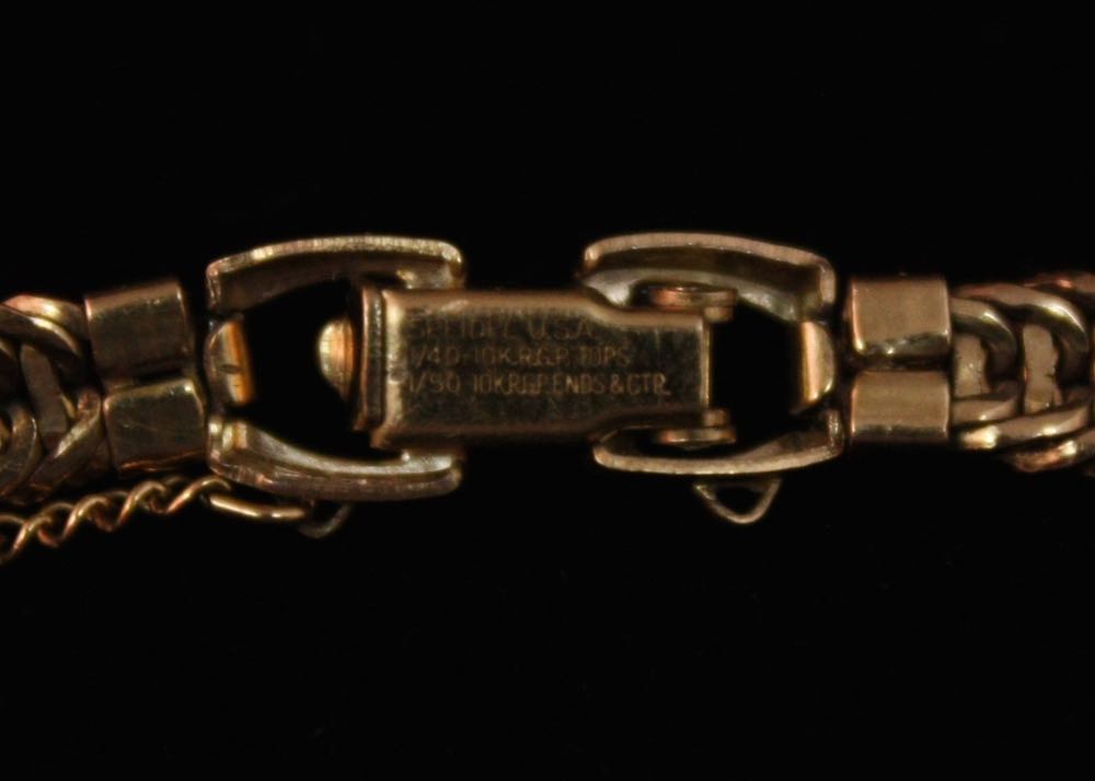 Vintage Bulova 14K Gold and Diamond Women's Watch