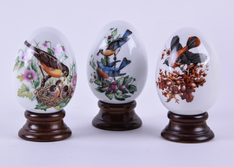 Four Seasons Porcelain Egg Collection by Avon