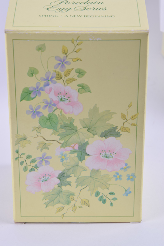 Four Seasons Porcelain Egg Collection by Avon