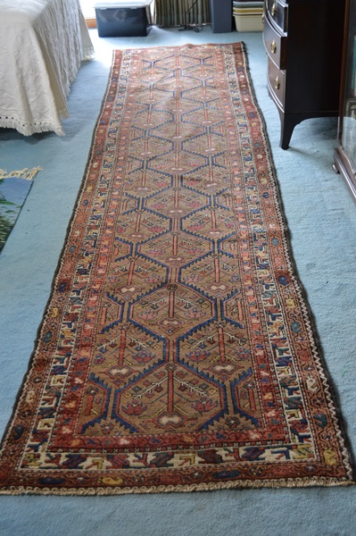 Antique Turkish Karajeh Style Tribal 100% Wool Runner
