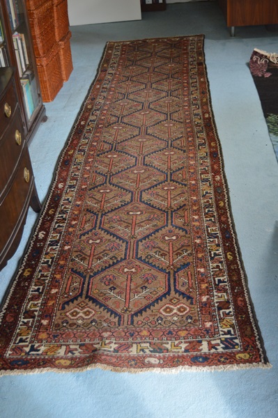 Antique Turkish Karajeh Style Tribal 100% Wool Runner