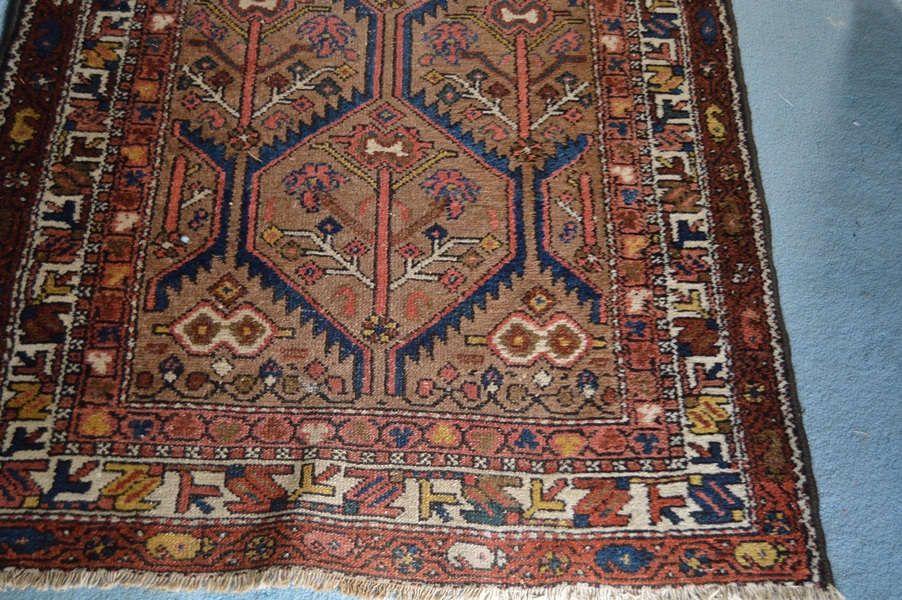 Antique Turkish Karajeh Style Tribal 100% Wool Runner