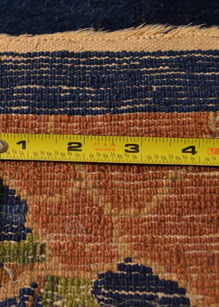 Oriental Indigo Blue Wool Rug