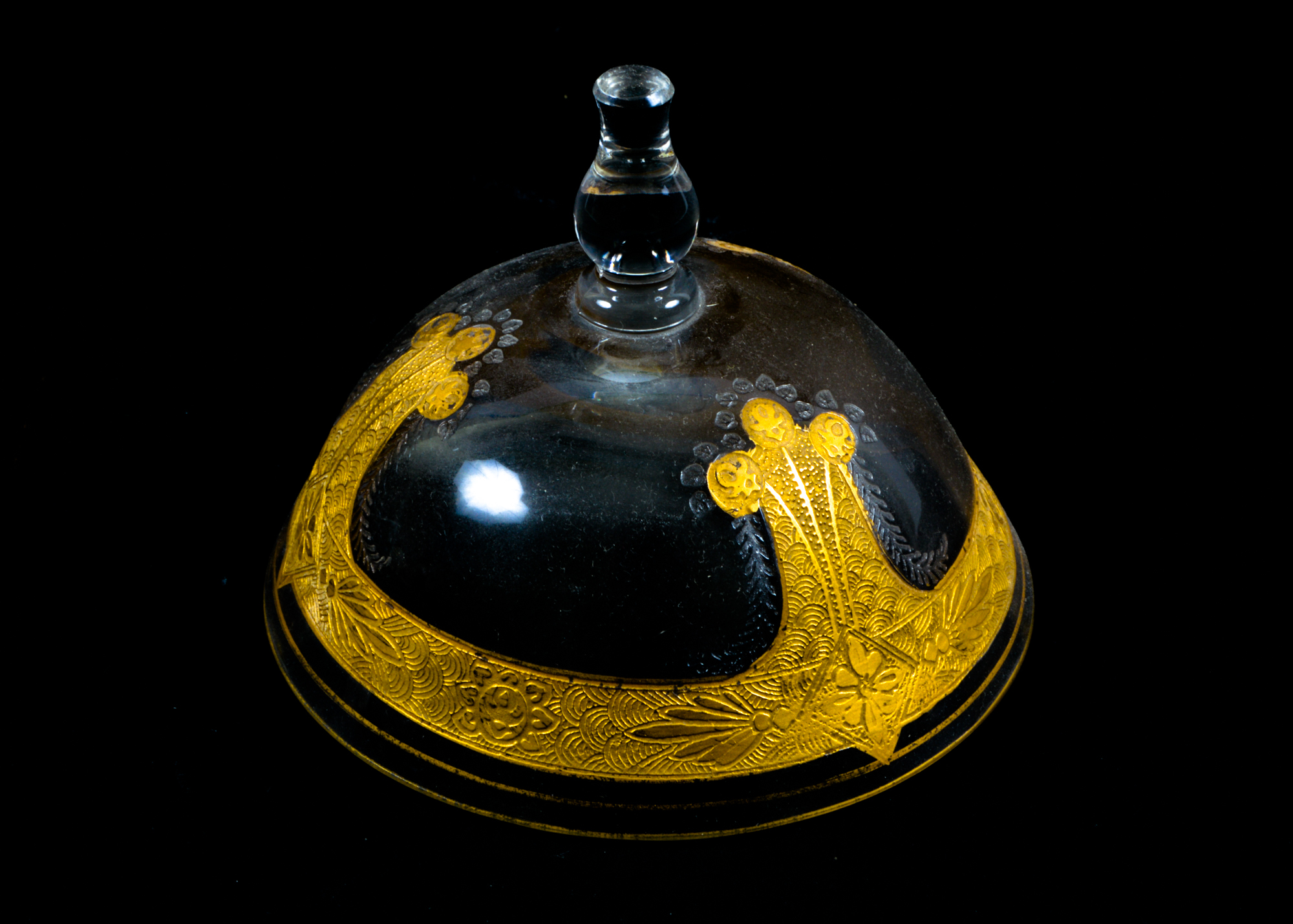 Gold Gilt Etched Glass Bowls