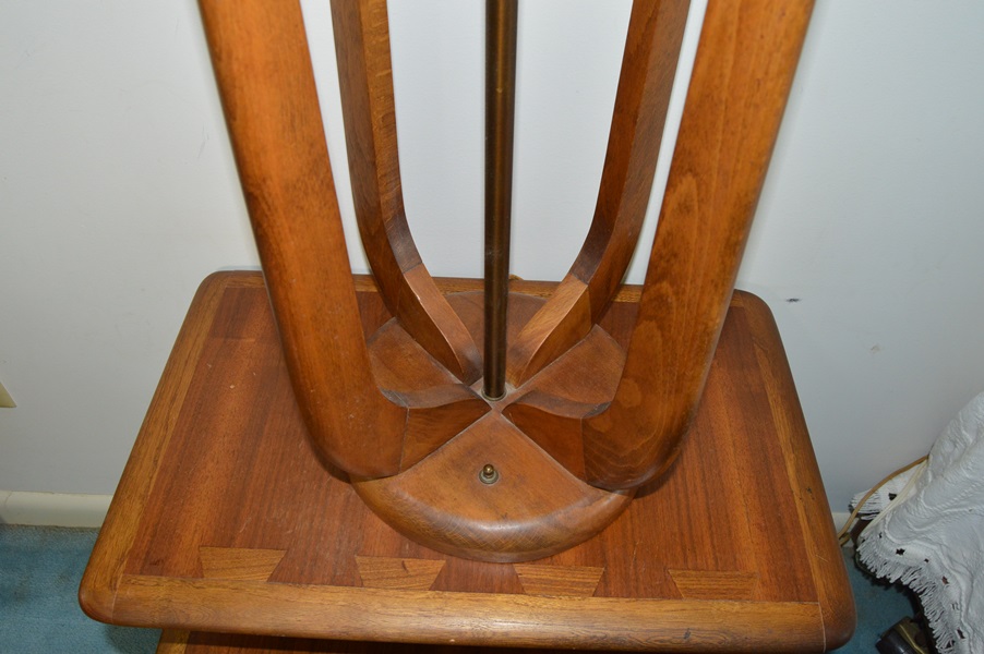 Mid Century Modern Danish Walnut Table Lamp