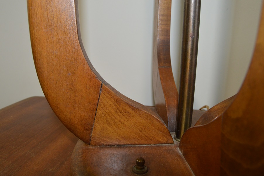 Mid Century Modern Danish Walnut Table Lamp