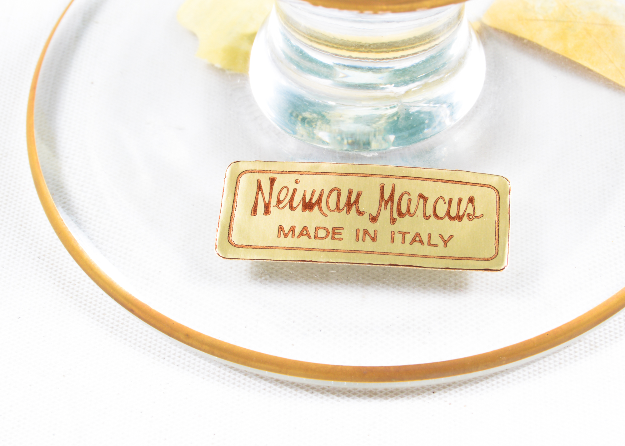 Neiman Marcus Green and Gold Goblets