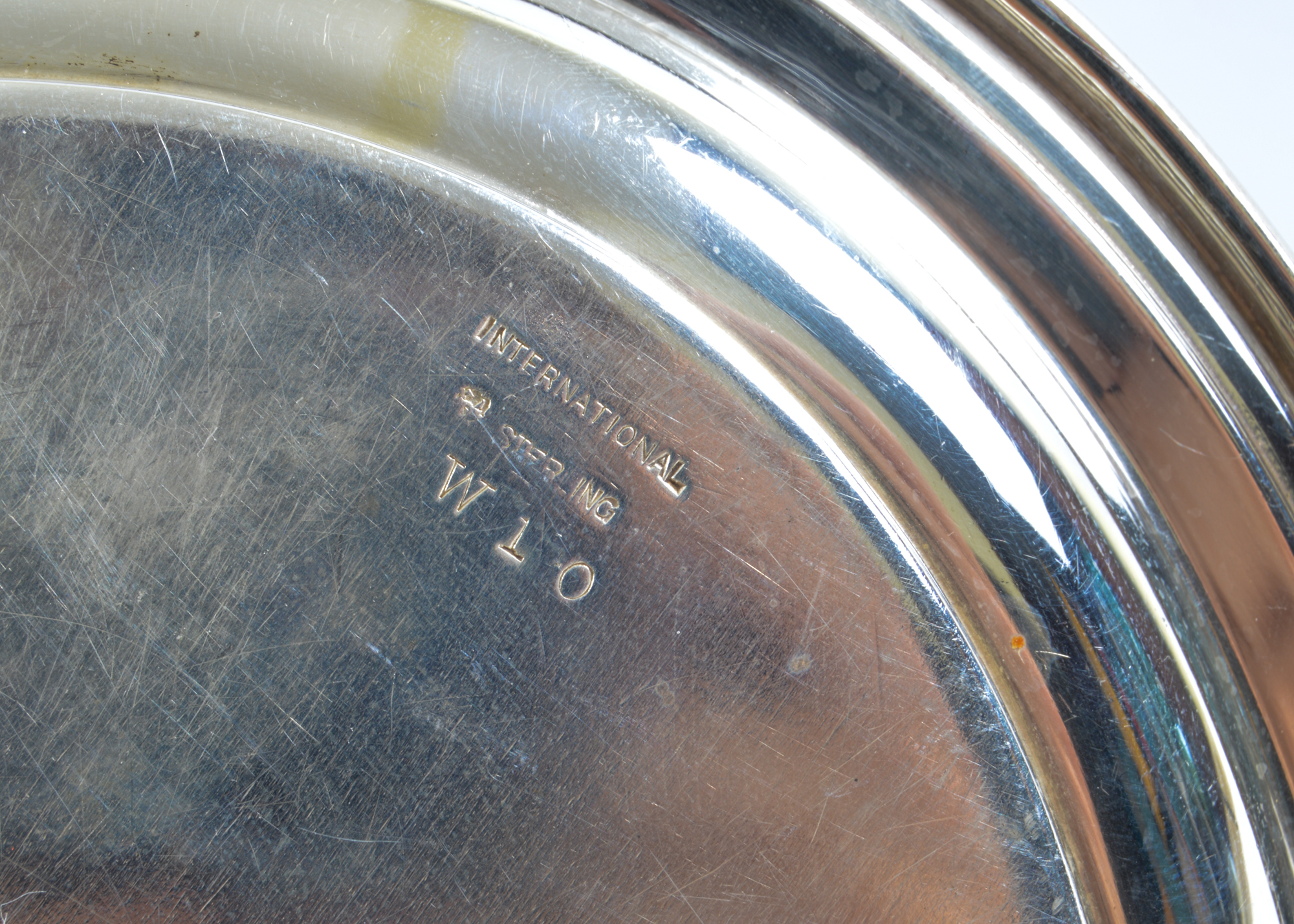 Sterling Silver Dish with Handle and Oval Plate