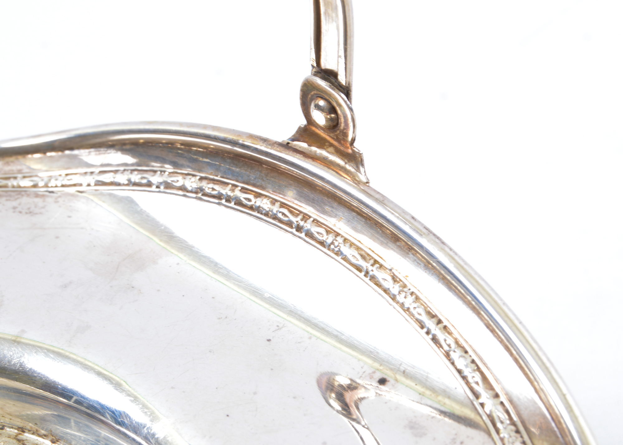 Sterling Silver Dish with Handle and Oval Plate