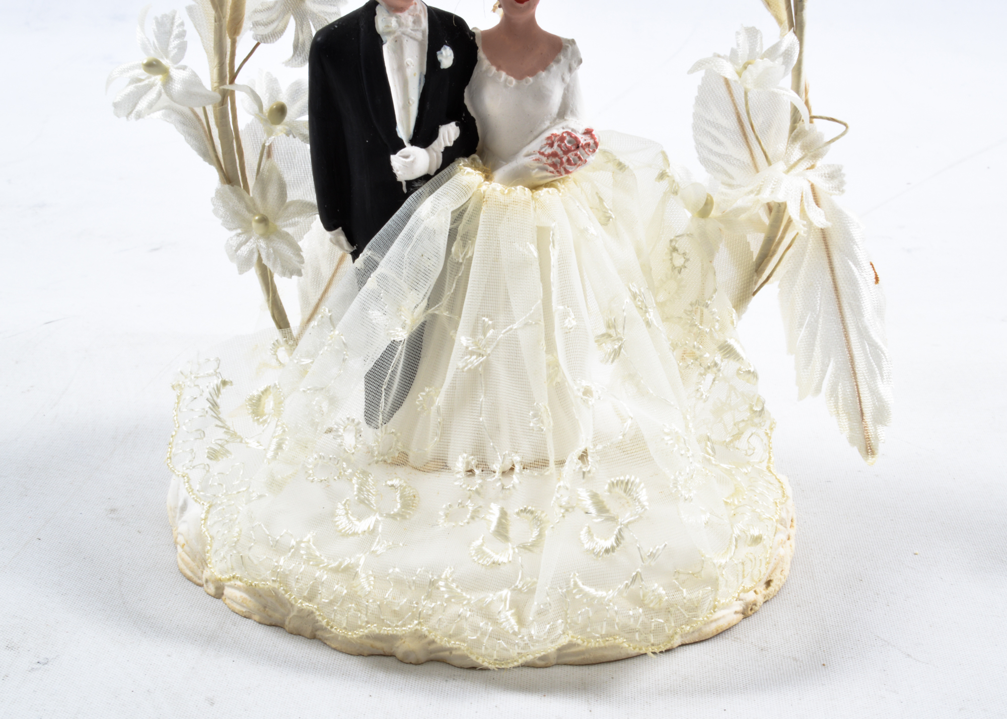 Vintage Chalkware Wedding Cake Topper