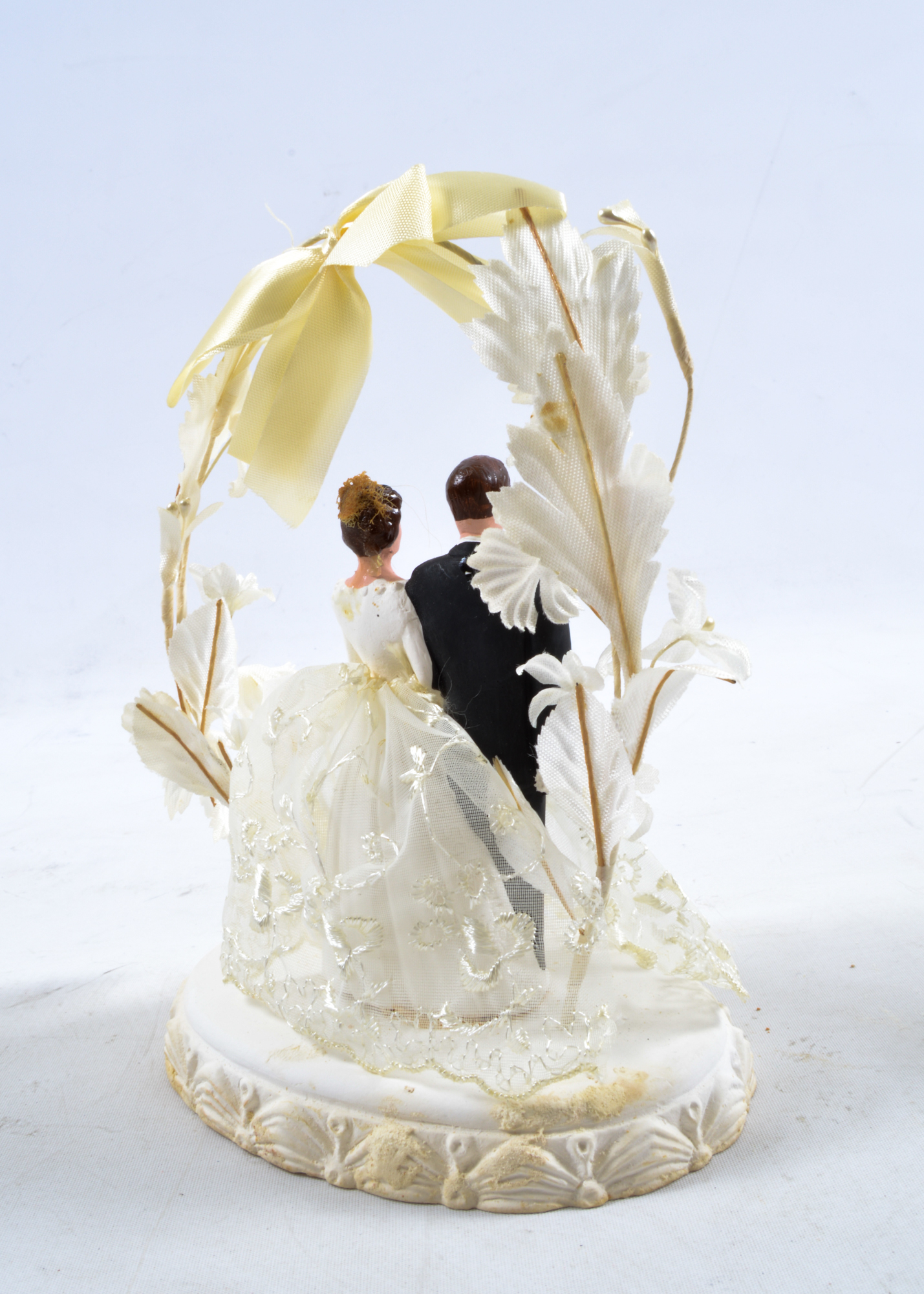 Vintage Chalkware Wedding Cake Topper