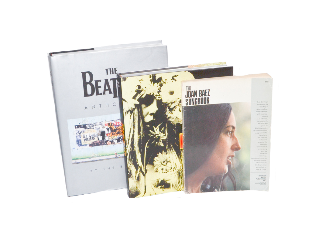 Trio of Coffee Table Books Featuring Beatles, Baez and Hippies