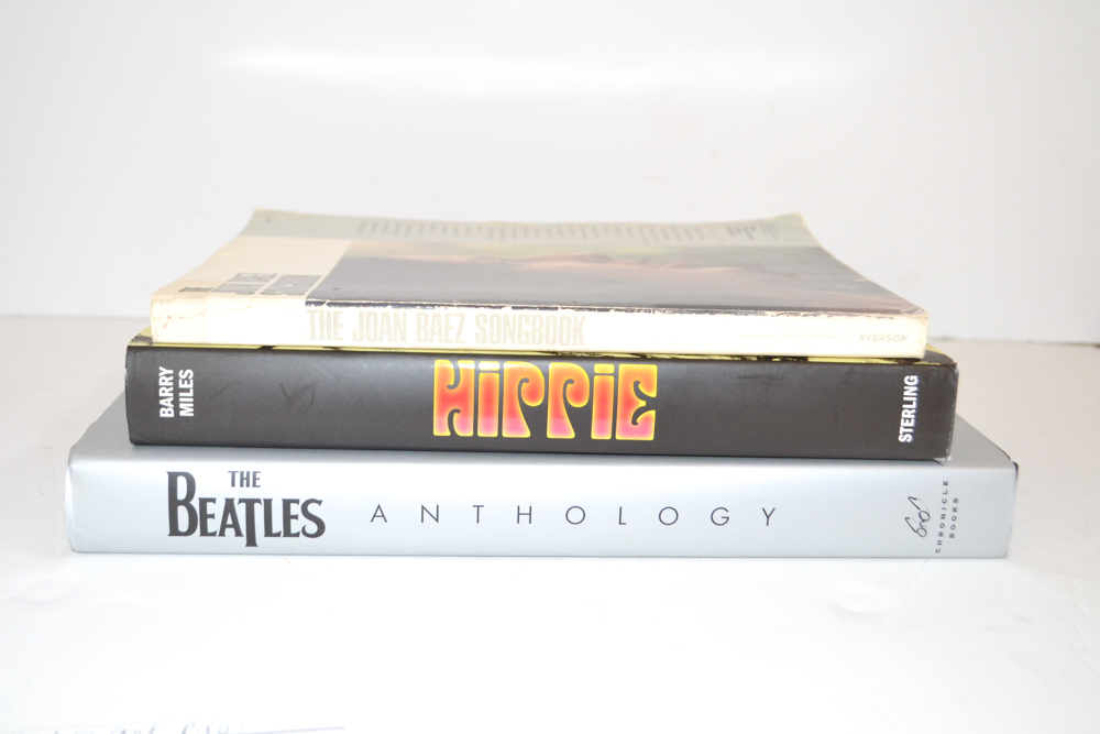 Trio of Coffee Table Books Featuring Beatles, Baez and Hippies