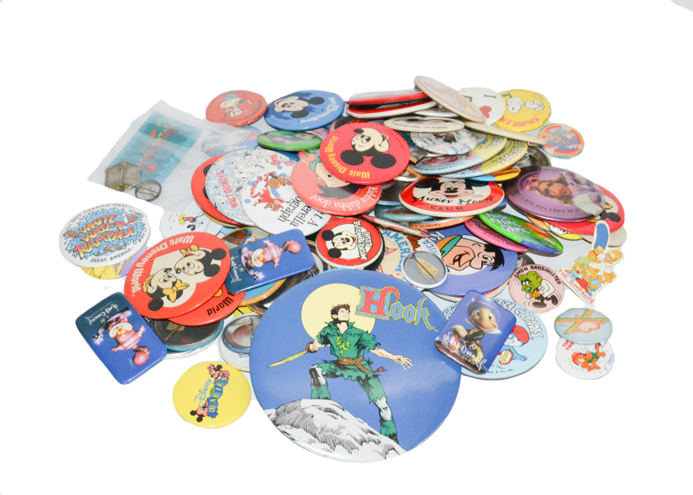 Generous Collection of Disney and Family Pin Backs