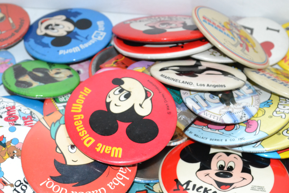 Generous Collection of Disney and Family Pin Backs