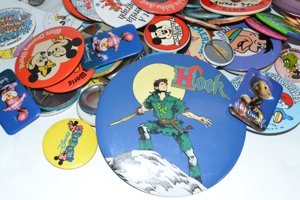 Generous Collection of Disney and Family Pin Backs