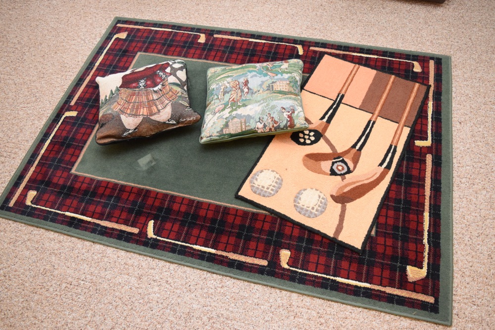 Golf Themed Rugs and Pillows