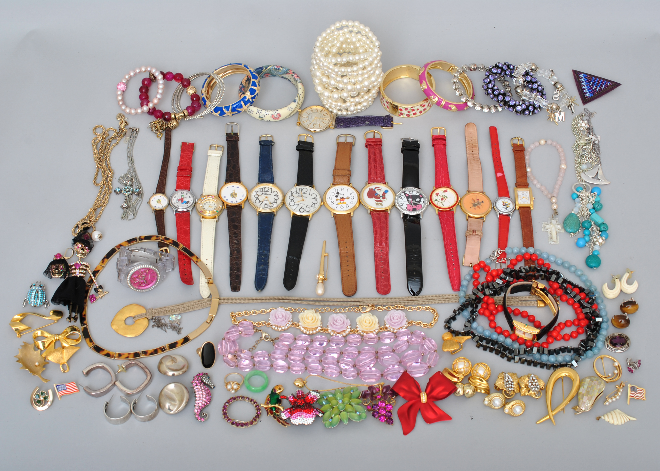 Sterling Silver Necklaces, Leather Watches and Costume Jewelry