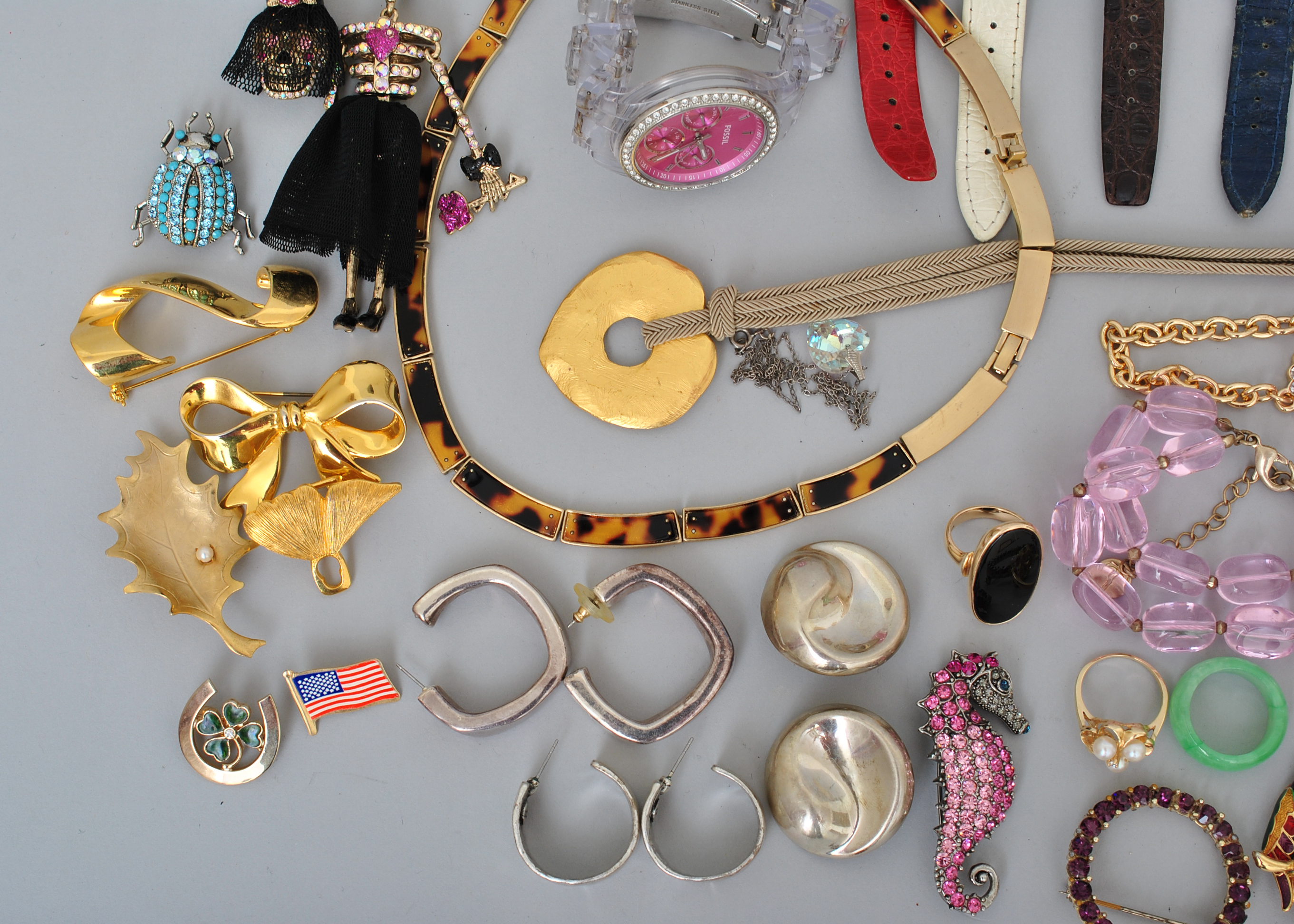 Sterling Silver Necklaces, Leather Watches and Costume Jewelry