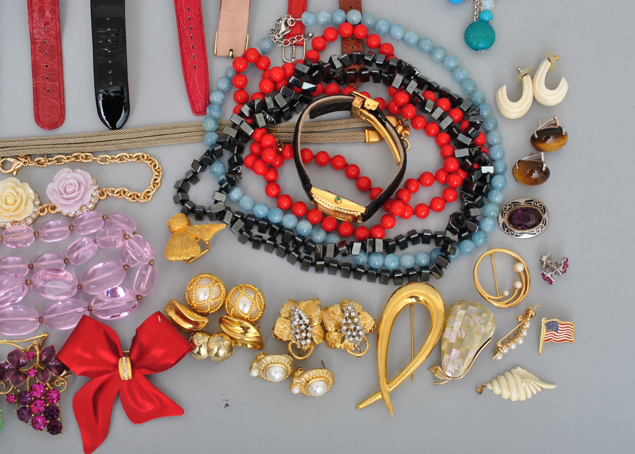 Sterling Silver Necklaces, Leather Watches and Costume Jewelry