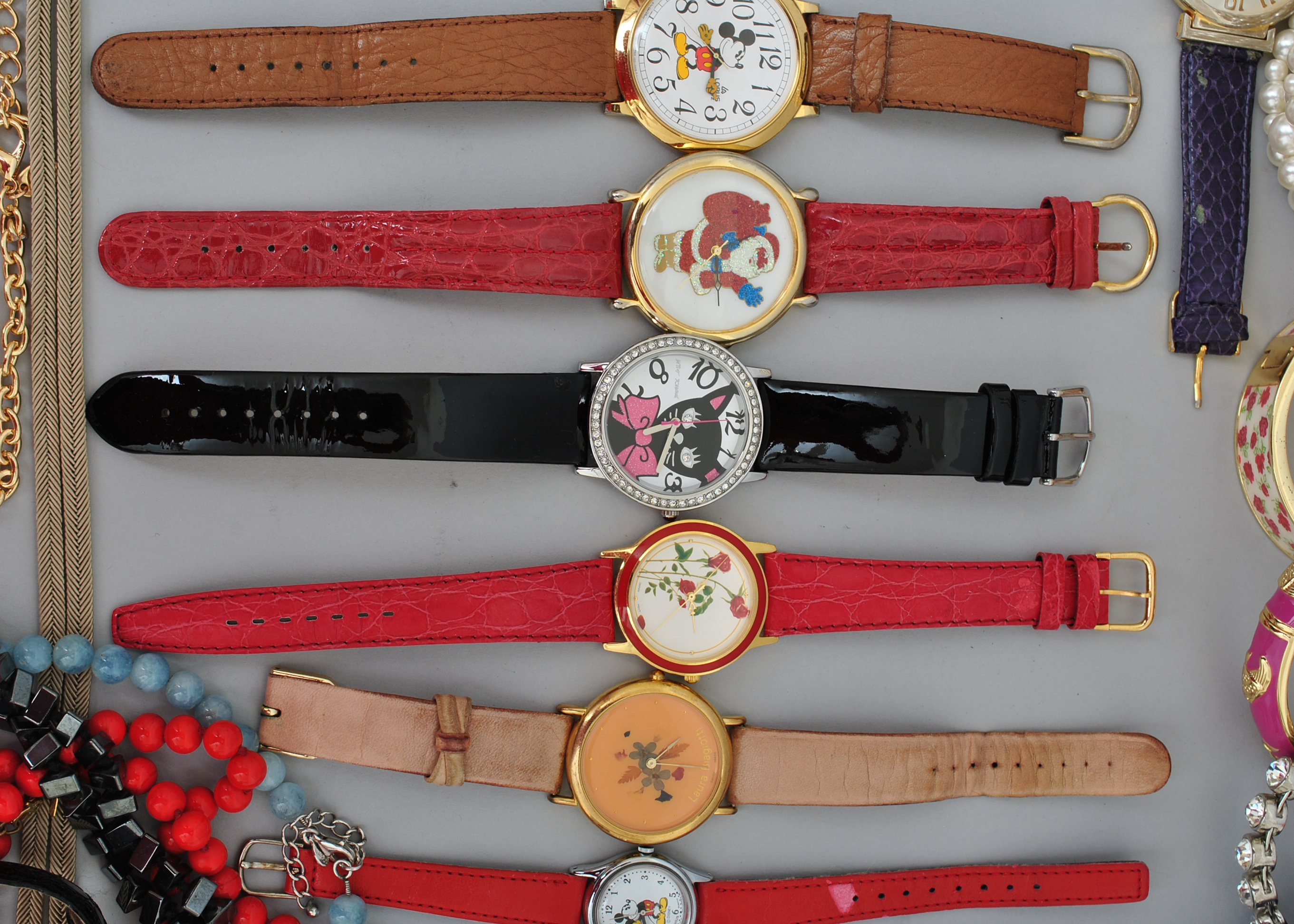 Sterling Silver Necklaces, Leather Watches and Costume Jewelry